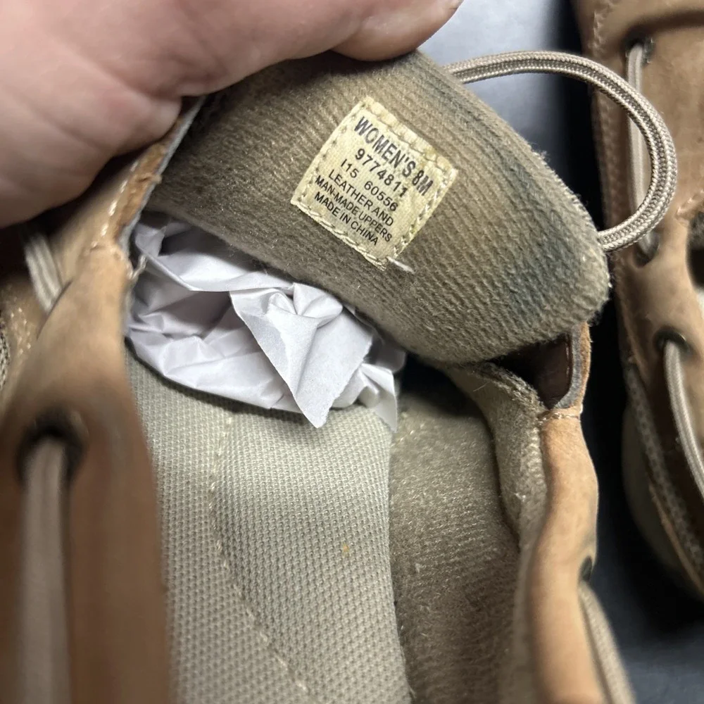 SPERRY TOP-SIDER INTREPID WOMENS 8 TAN BROWN LEATHER BOAT DOCK SHOES